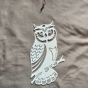 Snowy Owl Metal Art Wall Hanging - brand new